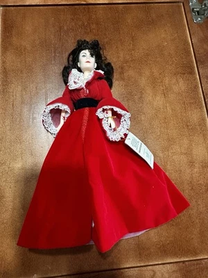 Lo que el viento se llevó 12" Scarlett O'Hara Muñeca Coleccionable Mundo 71155 Rojo Foto 1 de 4
