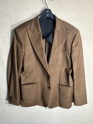 Blazer EXPRESS 40R Slim Rust Peak Solapa 2 Botones Mezcla Lana Elastizado Medio Forrado Foto 1 de 4