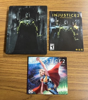 Injustice 2: Ultimate Edition (Sony PlayStation 4, 2017) PS4 Steelbook CIB Comic - Image 1 of 4