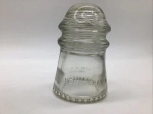 Hemingray-vintage clear glass INSULATOR NO. 9- Made in USA B12-0 - Picture 1 of 10