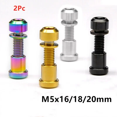 2Pcs Titanium Bolt M5x16 18 20mm For Stem Ti Screws Hardware Upgrade Kit - Image 1 of 4