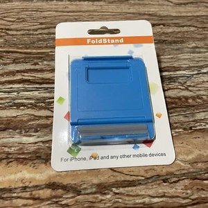 Blue Foldable Adjustable iPhone iPad Smartphone Universal Mobile Device Holder - Picture 1 of 5
