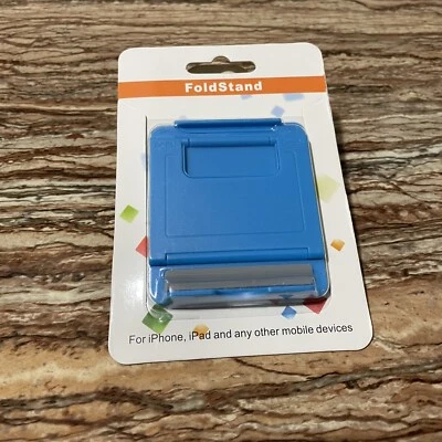 Blue Foldable Adjustable iPhone iPad Smartphone Universal Mobile Device Holder - Image 1 of 4