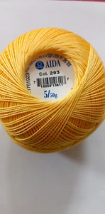 Hilo de ganchillo Anchor Aida 50 g amarillo talla 5 - Imagen 1 de 1
