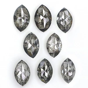 Diamante marquesa suelto natural de 1,12 quilates 4,25 mm diamante de sal y pimienta QL2666 - Imagen 1 de 8