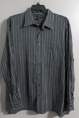 MEN'S J.FERRAR  LONG SLEEVE/ BUTTON DOWN STRIPED SHIRT.SIZE 2XL(18-18.5) - Image 1 of 4