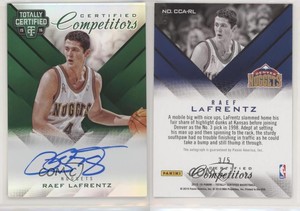 2015-16 Panini Totally Certified Competitor Mirror Green /5 Raef LaFrentz Auto
