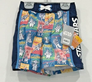 Disney Store Star War Swim Trunks Boys C3-PO R2-D2 Yoda Ewok Darth Vader NEW 4 - Picture 1 of 9