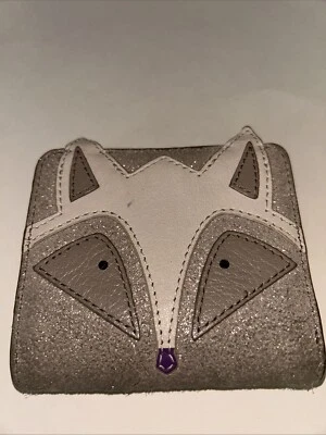 Cartera de cuero Fossil Fox Face mini doble plegable Foto 1 de 4