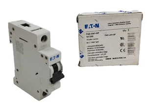 EATON Cutler Hammer FAZ-C8/1-SP Circuit Breaker 1P 8A 277/480Vac Din Rail NEW - Picture 1 of 11