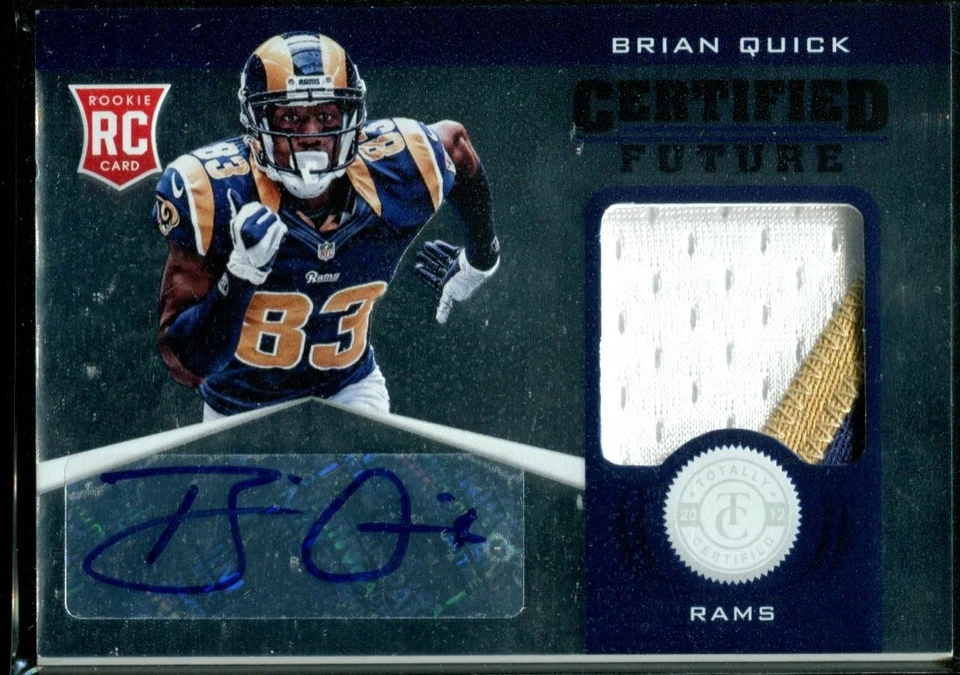 2012 Totally Certified Future Signature Prime #7 Brian Quick Auto Jersey 36/49   - Image 1 of 1