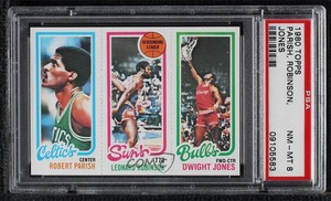 1980-81 Topps Truck Robinson Robert Parish Dwight Jones Leonard PSA 8 HOF