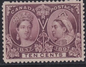 Canada Stamp #57 - Queen Victoria Jubilee (1897) 10¢ (VF-used) - Picture 1 of 1