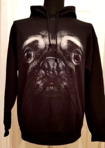 NUEVO Wellcoda Negro Pug Perro Sudadera con Capucha con Cordón - M - Imagen 1 de 7