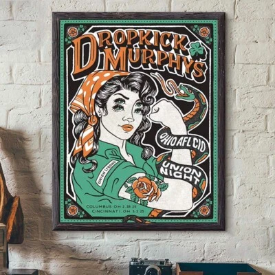 Dropkick Murphys Ohio 2025 Ohio AFL-CIO Gig Poster For Shows - Poster Wall Decor - Image 1 of 4