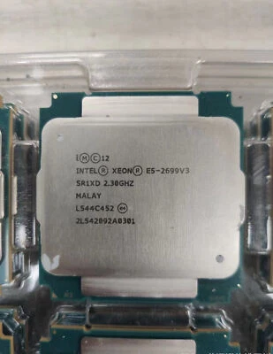 Intel Xeon E5-2699 v3 cpu processor 45M cache, 2.30 GHz 18 core FCLGA2011-3 - Image 1 of 2