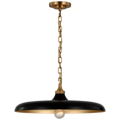 Visual Comfort TOB 5115HAB-AI Piatto 18" Medium Pendant Light with Metal Shade * - Image 1 of 4