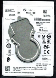 ST2000LM007 P/N: 1R8174-570 F/W: EB01 S/N: ZDZE TK 2 TB OCTUBRE 2020 TAILANDIA SEAGATE - Imagen 1 de 2