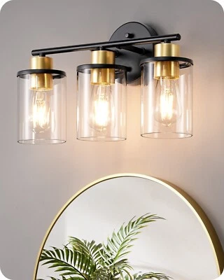 EDISHINE Modern Bath Wall Sconce Lamp,3-Light Bathroom Vanity Lights Over Mirror - Image 1 of 4