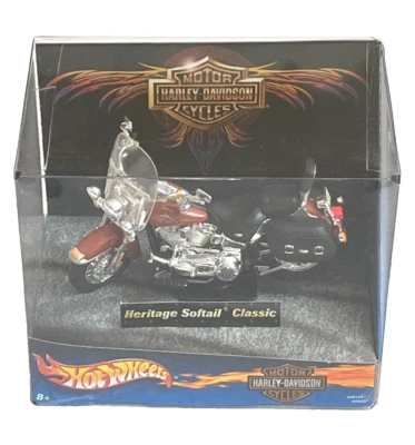 Vtg Hot Wheels Harley Davidson Heritage Softail Classic 1:18 Scale Diecast NIB - Image 1 of 4