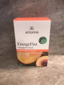 Arbonne Energy Fizz Sticks Mango Peach 30 Pack | Vegan | Gluten Free | Exp 03/26 - Picture 1 of 5