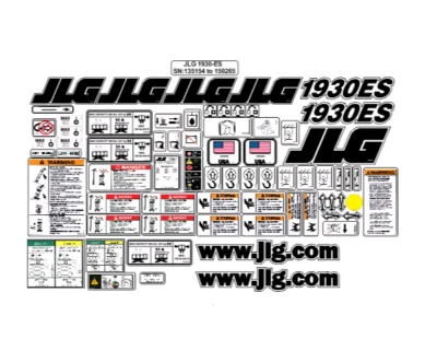JLG 1932ES Safety Only Decal Kit  7 YEAR VINYL! - Image 1 of 2