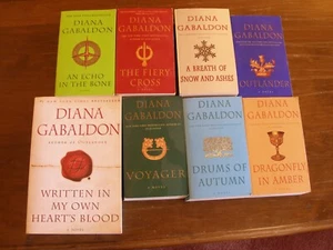 Diana Gabaldon 8 piece BOOK LOT, 7 paper backs one hardcover - Picture 1 of 4