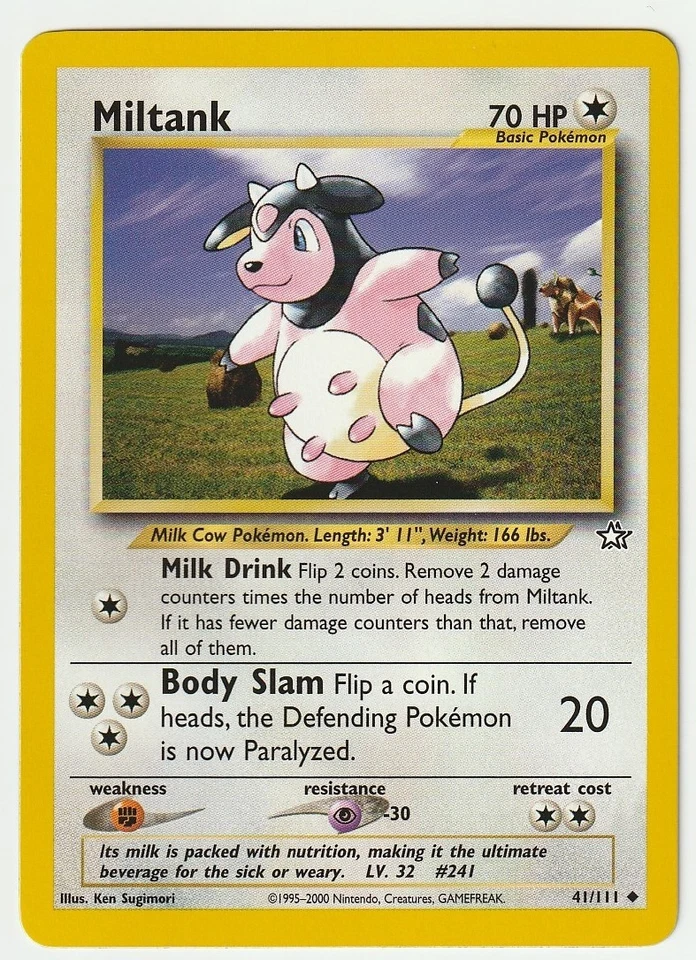Neo Genesis Pokémon TCG Miltank 41/111 - LP - Image 1 of 2