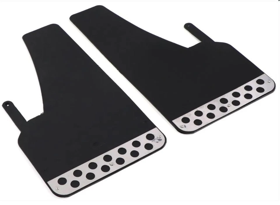 Black Rally Mudflaps Universal Fit Mudflap Race Racing Car Performance - Image 1 of 4