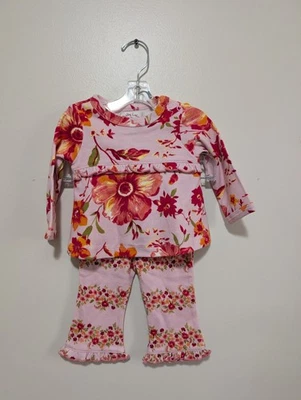 NWT Baby Girl 6 Months 2 Piece Set Pink Floral - Image 1 of 4