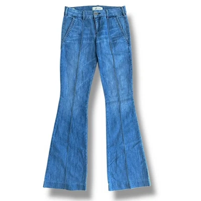 Jeans acampanados vintage Y2K habitual con himno talla 25 hechos en EE. UU. Foto 1 de 4