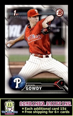 2016 Bowman Draft #BD-5 Kevin Gowdy Philadelphia Phillies - Image 1 of 2