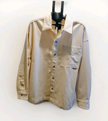 G Star Raw Mens Boxy Fit Overshirt Oversized Fit Size Large In Ecru BNWT - Image 1 of 4