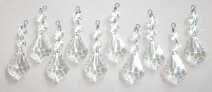 12 Chandelier/Lamp Crystal Maple Leaf Prism Hanging Pendant 5” Drop READ-#12 - Picture 1 of 8