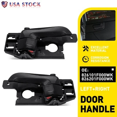 2X Manija de puerta interior negra para conductor y pasajero Kia Sportage 2005 2006-2010 Foto 1 de 4