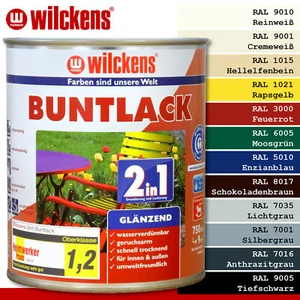 Wilckens 750 ml Buntlack 2in1 glänzend Hybrid-Technologie 12 Farben zur Auswahl - Bild 1 von 13