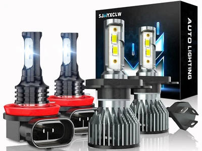 For Honda Fit 2014-2020 White LED Headlights High/Low Beam Fog Light Bulbs Combo - Image 1 of 4