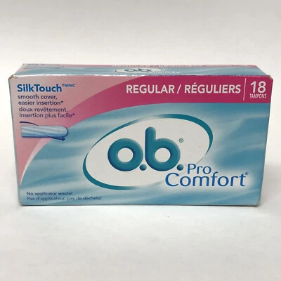 O.B. Pro Comfort Silky Touch Tampons, 18 ct Regular Absorbency No Applicator - Image 1 of 4