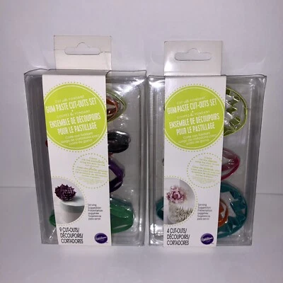 NEW Wilton Gum Paste Cut-Outs 9-piece Succulents & 4-piece Peonies for Fondant - Image 1 of 3
