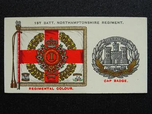 No37 1st BATT NORTHAMPTON REGT Regimental Standards & Cap Badges Players 1930 - Picture 1 of 1