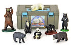 Endangered Animals Wild Bears PVC Figure Set 8 pcs In Box Colorata Japan