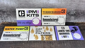 Lotto 5 Insegna Espositore Vintage Cat Dealer Trattore NOS Minty - Cartellini Prezzi - Foto 1 di 8