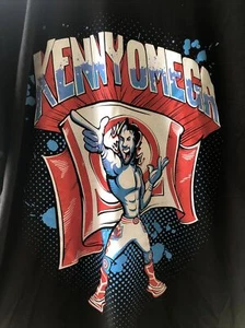 Pro Wrestling Crate Kenny Omega Cartoon Shirt XL AEW NJPW ROH Elite - Picture 1 of 1