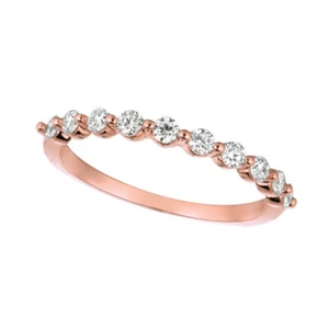0.40 Carat Natural Diamond Ring G SI 14K Rose Gold 10 stones - Picture 1 of 4