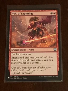 Magic the Gathering Commander Legends Mystery Booster Vow of Lightning - Picture 1 of 2