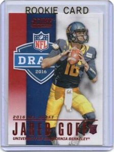 Tarjeta de fútbol americano roja del draft de la NFL 2016 #2 Jared Goff RC  - Imagen 1 de 2