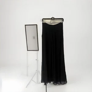 New Vintage OSCAR DE LA RENTA Black Maxi Silk Formal Skirt 4 - Picture 1 of 6