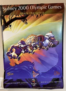 Vintage Original 2 Poster Sydney 2000 Olympische Spiele Lot Share The Spirit - Bild 1 von 12