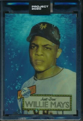 Topps Project 2020 #128 Willie Mays 1952 Card by Don C in Box SP PR 7195 - Image 1 of 2