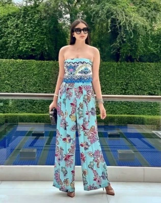 ZARA NUEVO MONO MUJER FW23 ESTAMPADO SIN TIRANTES 7953/470_TODAS LAS TALLAS Celebridad Foto 1 de 4